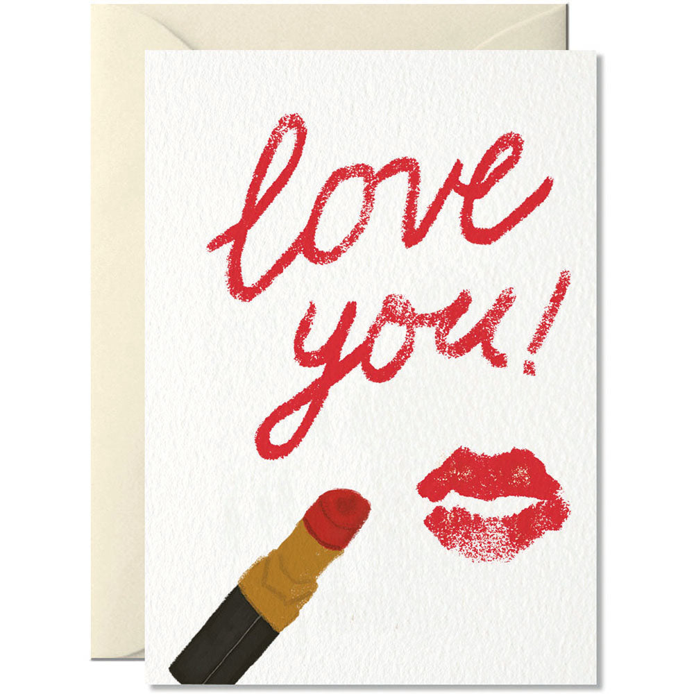 Karte Lipstick Love you