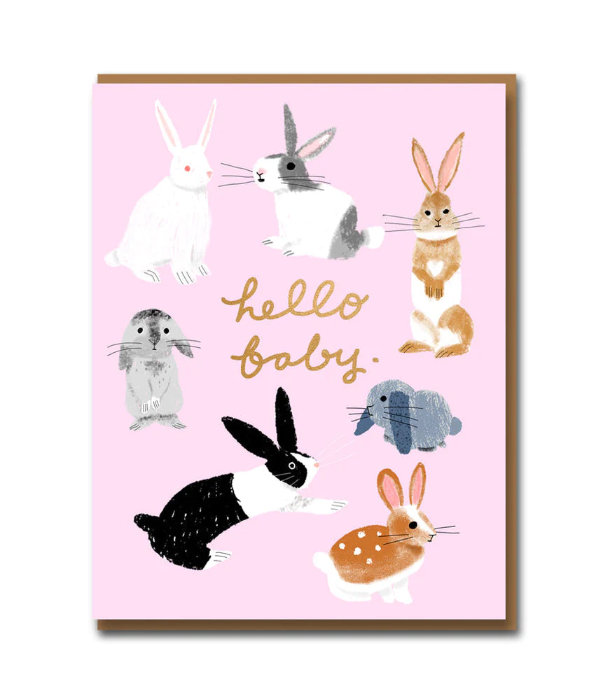 Karte Hello Baby Rabbit