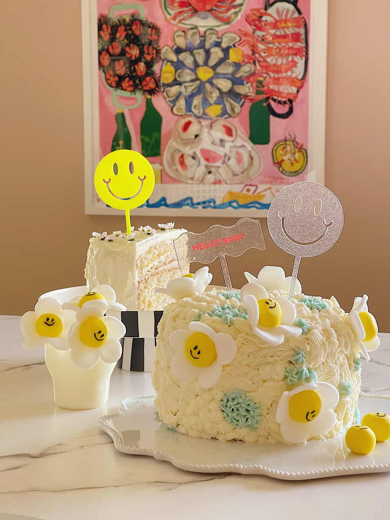Cake Topper Smiley - mehrere Farben