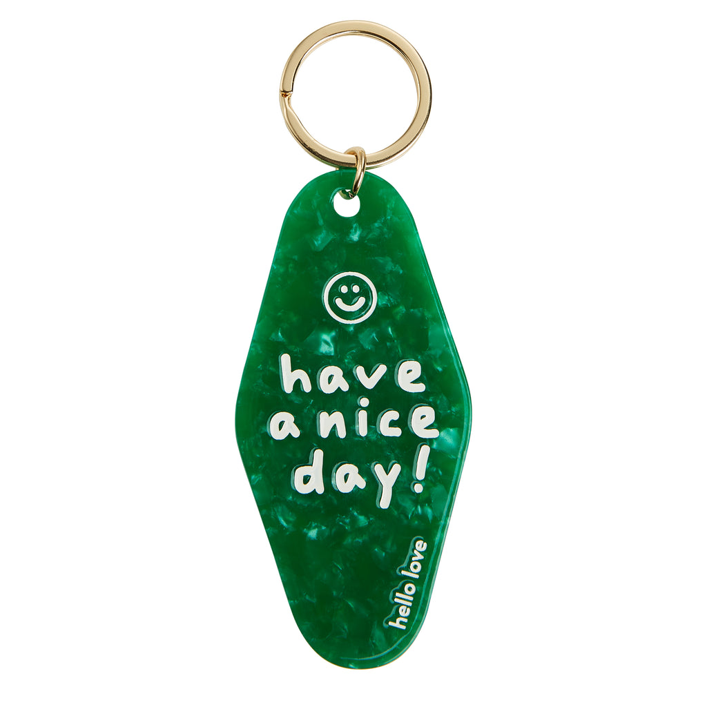 Schlüsselanhänger Have A Nice Day Emerald