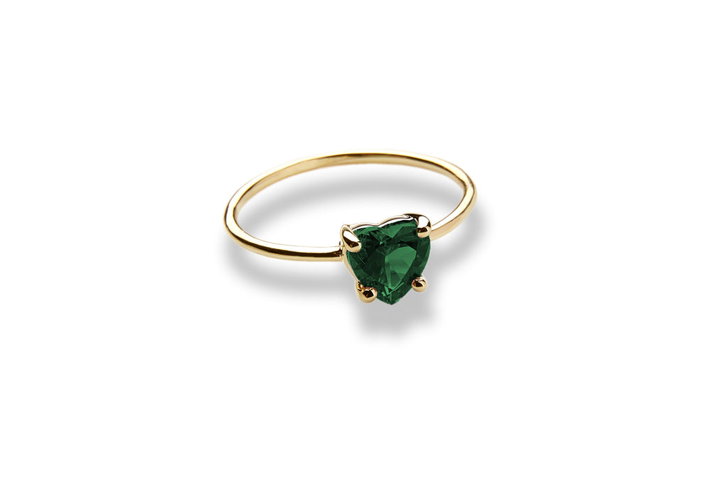 Ring Candy Heart Emerald