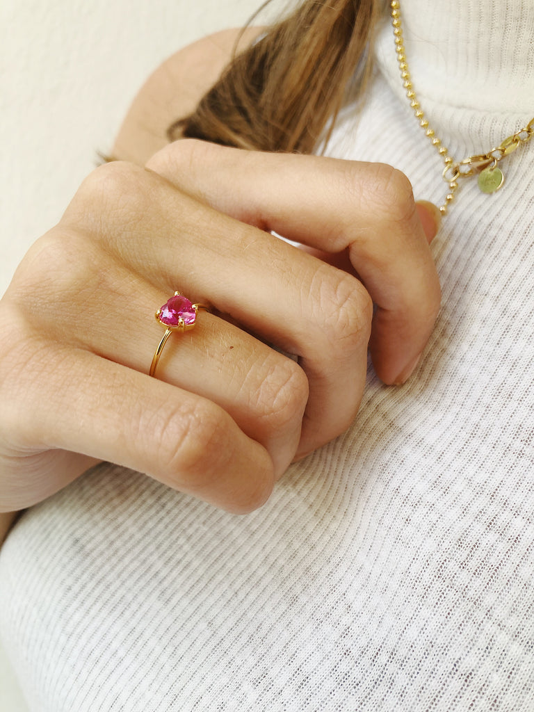 Ring Candy Heart Pink