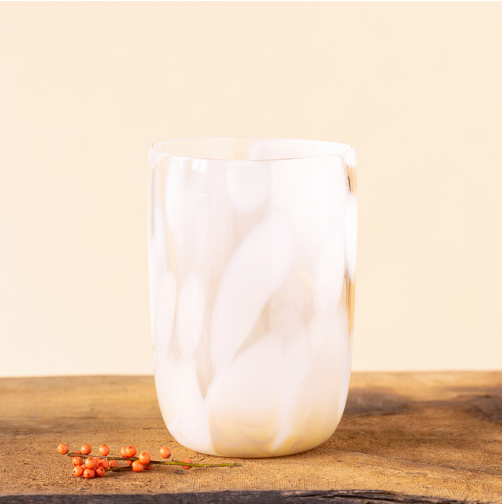 Vase Mono Offwhite/ Tobaco